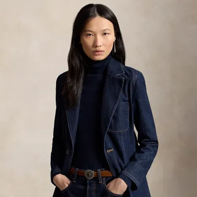 Polo Ralph Lauren Single-breasted Denim Blazer In Cassis Wash
