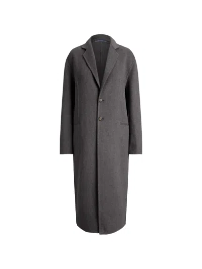 Polo Ralph Lauren Single-breasted Long Coat In Gray