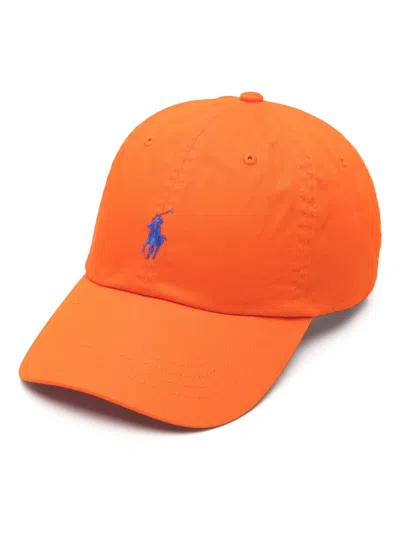 Polo Ralph Lauren Six-panel Cotton Hat In Arancione