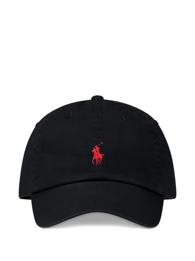 Polo Ralph Lauren Six-panel Embroidered Ventilation Hat In Black