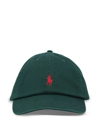 Polo Ralph Lauren Six-panel Embroidered Ventilation Hat In Verde
