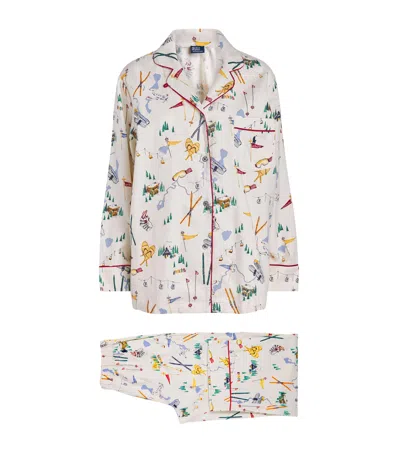 Polo Ralph Lauren Ski Print Madison Pyjama Set In Multi