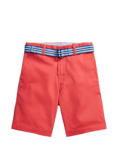 Polo Ralph Lauren Kids' Skinny Fit Pony Shorts In Red