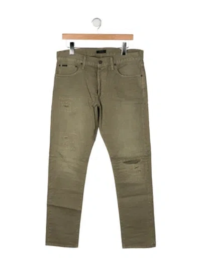 Pre-owned Polo Ralph Lauren Skinny Jeans In Green
