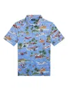 Polo Ralph Lauren Sky Blue Short-sleeved Shirt In Blue