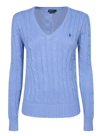 Polo Ralph Lauren Sky Blue Wool Braided Sweater