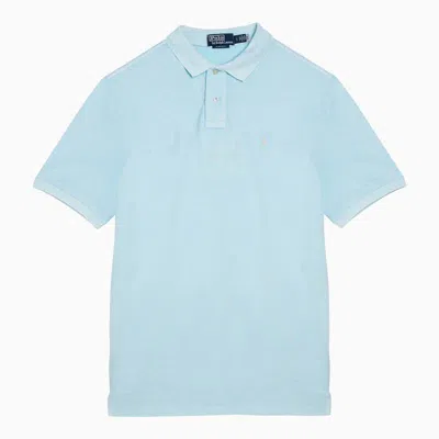 Polo Ralph Lauren Sky Piqué Polo Shirt With Logo In Blue