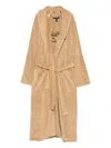 Polo Ralph Lauren Logo-embroidered Belted Bath Robe In Yellow