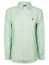 Polo Ralph Lauren Button Front Shirt With Sleeve Buttons In Green