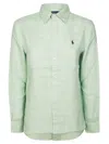 Polo Ralph Lauren Button Front Shirt With Sleeve Buttons In Green