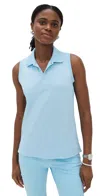 Polo Ralph Lauren Sleeveless Air Tech Pique Polo Pool Blue