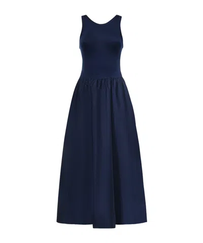 Polo Ralph Lauren Sleeveless A-line Maxi Dress In Blue