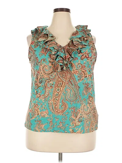 Pre-owned Polo Ralph Lauren Sleeveless Blouse In Green