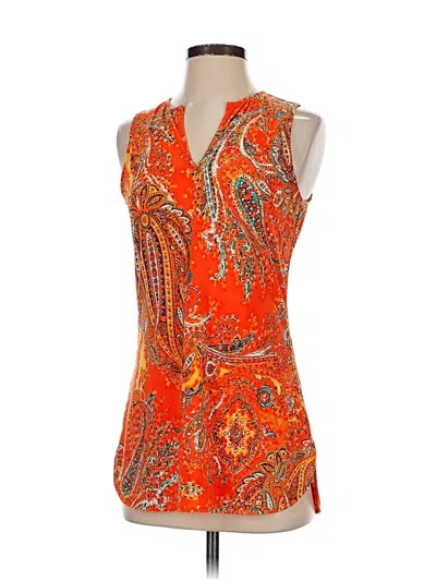 Pre-owned Polo Ralph Lauren Sleeveless Blouse In Orange