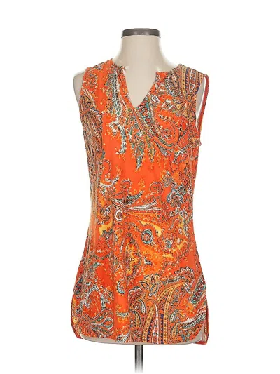 Pre-owned Polo Ralph Lauren Sleeveless Blouse In Orange