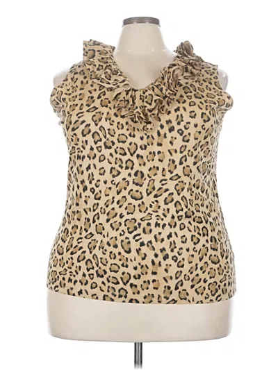 Pre-owned Polo Ralph Lauren Sleeveless Blouse In Tan