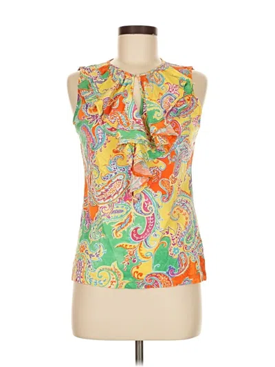 Pre-owned Polo Ralph Lauren Sleeveless Blouse In Yellow