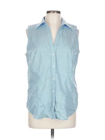 Pre-owned Polo Ralph Lauren Sleeveless Button Down Shirt In Blue