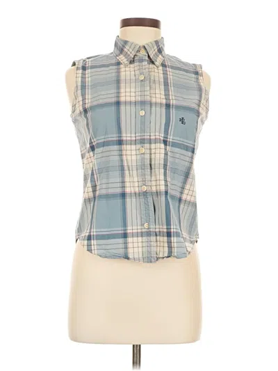 Pre-owned Polo Ralph Lauren Sleeveless Button Down Shirt In Blue
