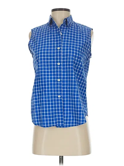Pre-owned Polo Ralph Lauren Sleeveless Button Down Shirt In Blue