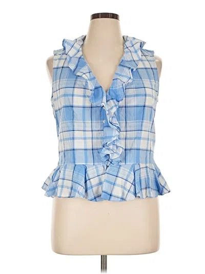 Pre-owned Polo Ralph Lauren Sleeveless Button Down Shirt In Blue