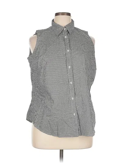 Pre-owned Polo Ralph Lauren Sleeveless Button Down Shirt In Gray