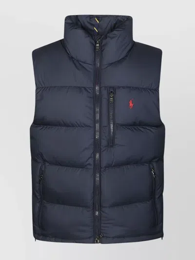 Polo Ralph Lauren Pony Embroidered Puffer Vest Vest In Navy