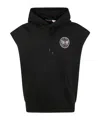 Polo Ralph Lauren Sleeveless Hoodie With Hood And Kangaroo Pocket In Black