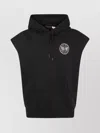 Polo Ralph Lauren Sleeveless Hoodie With Hood And Kangaroo Pocket In Black