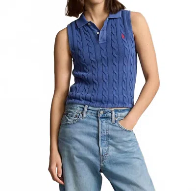 Polo Ralph Lauren Sleeveless Knit Tank In Blue Yacht