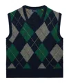 Polo Ralph Lauren Argyle-patterned Sleeveless Sweater In Black