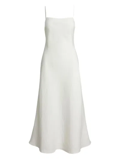 Polo Ralph Lauren Sleeveless Linen Midi Dress In White