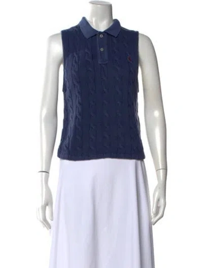 Pre-owned Polo Ralph Lauren Sleeveless Polo In Blue