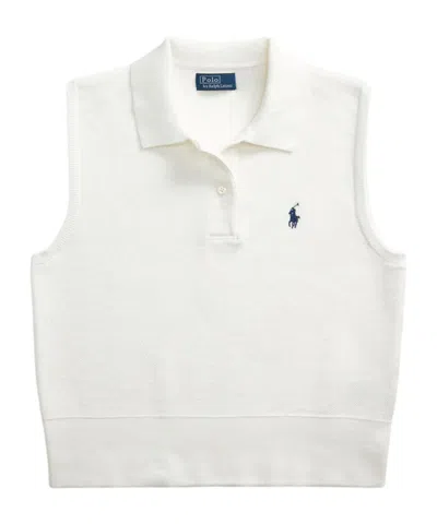 Polo Ralph Lauren Sleeveless Polo Knitted Sweater In White