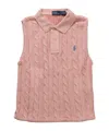 Polo Ralph Lauren Sleeveless Polo Top In Pink Sand