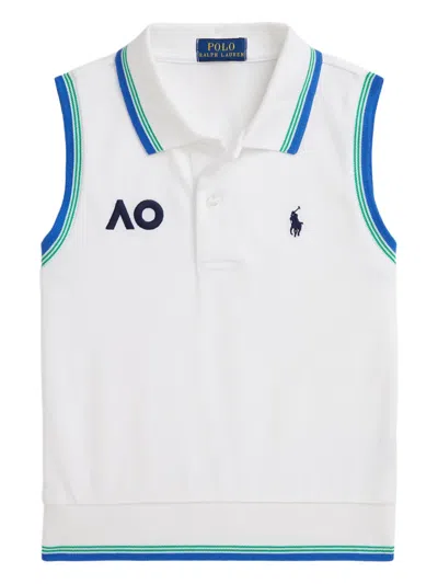 Polo Ralph Lauren Kids' Sleeveless Polo Shirt In White