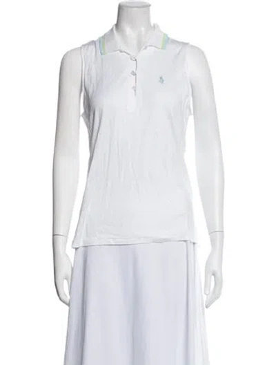 Pre-owned Polo Ralph Lauren Sleeveless Polo In White