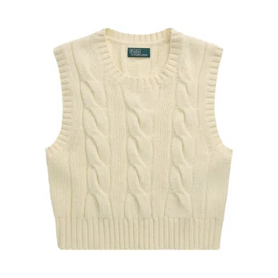 Pre-owned Polo Ralph Lauren Sleeveless Pullover 'authentic Cream'