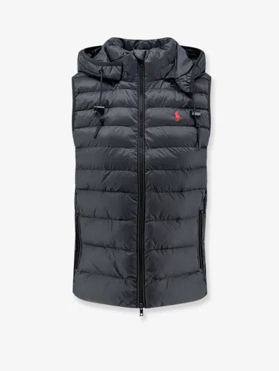 Polo Ralph Lauren Sleeveless Recycled Nylon Down Jacket In Black