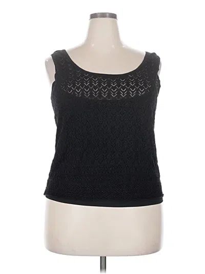 Polo Ralph Lauren Sleeveless Top Black Scoop Neck Tops