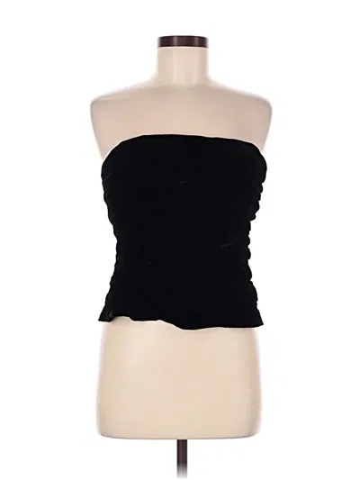 Pre-owned Polo Ralph Lauren Sleeveless Top Black Strapless Neckline Tops