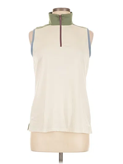 Pre-owned Polo Ralph Lauren Sleeveless Top Ivory Halter Neckline Tops In White