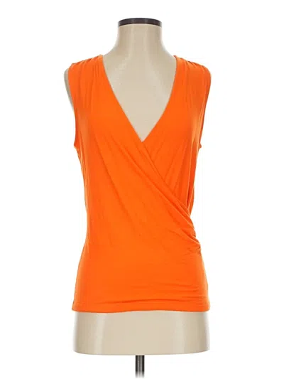 Polo Ralph Lauren Sleeveless Top Orange Plunge Neckline Tops