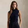 Polo Ralph Lauren Sleeveless Turtleneck Sweater In Hunter Navy