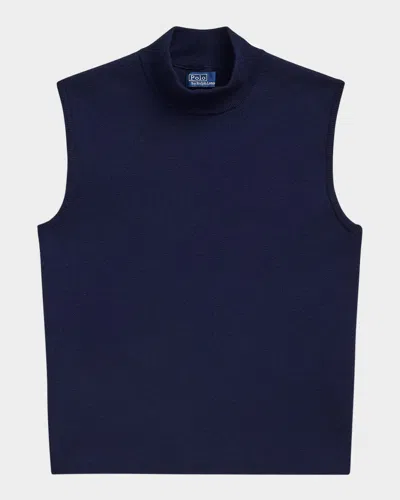 Polo Ralph Lauren Sleeveless Turtleneck Sweater In Hunter Navy