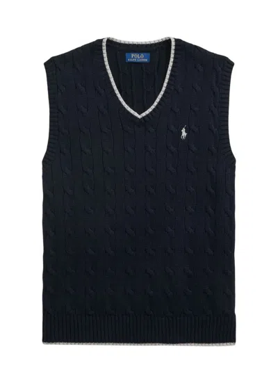 Polo Ralph Lauren Sleeveless Vest In Black