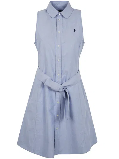 Polo Ralph Lauren Sleevesless Blar Day Dress Clothing In Blue