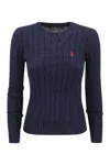 Polo Ralph Lauren Julianna Cotton Cable Crew Neck Sweater