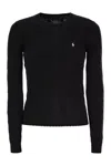 Polo Ralph Lauren Slim-fit Cable Knit In Black
