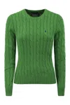Polo Ralph Lauren Cable Knit Pullover With Contrasting Embroidered Logo